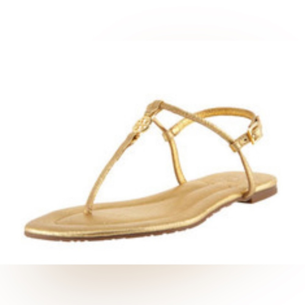Tory Burch Gold Emmy Sandals Size 10